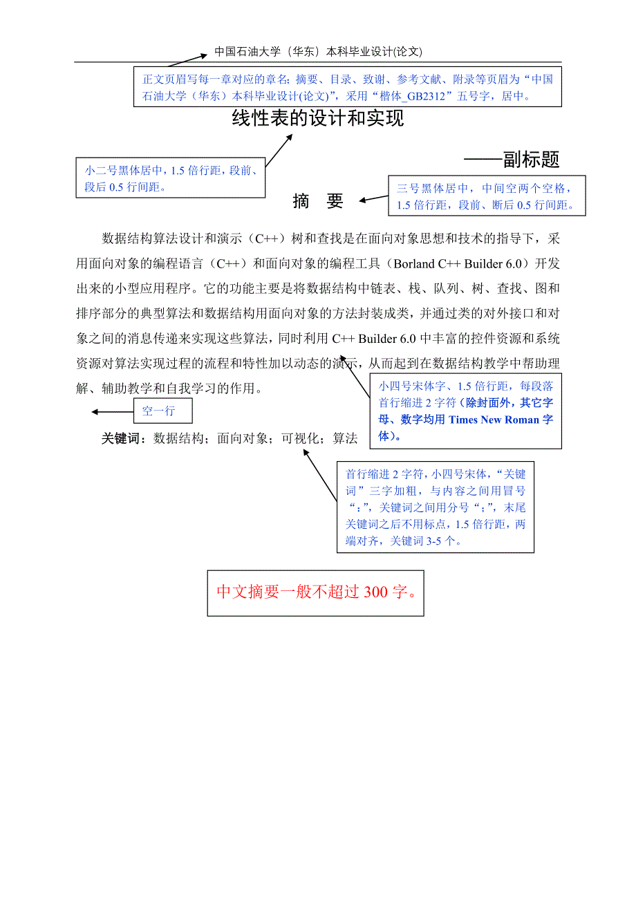 我国石油大学(华东)本科毕业设计(论文)参考模板(2017年)_第2页