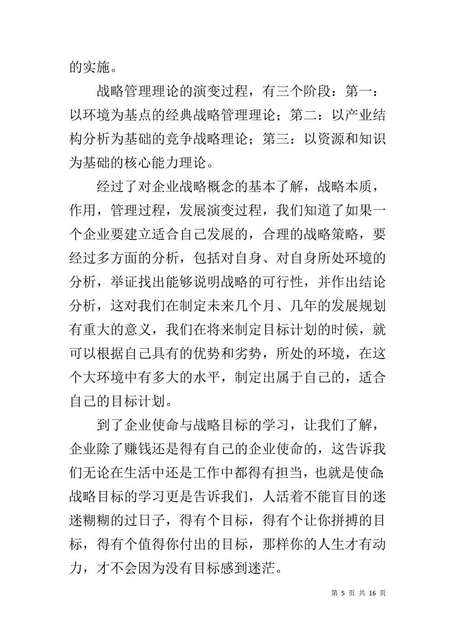 企业战略学习心得_第5页