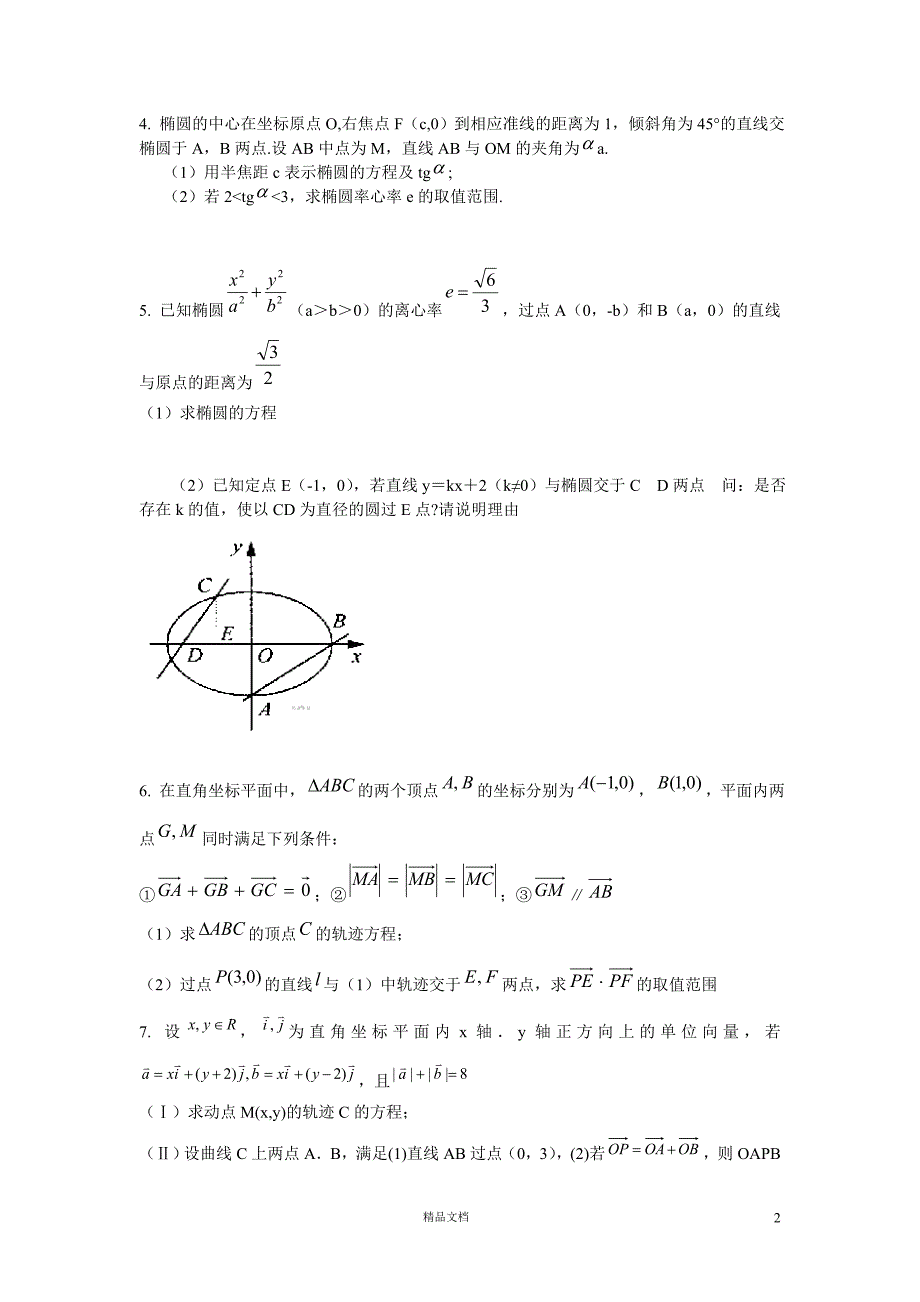 高考数学圆锥曲线大题集【GHOE]_第2页