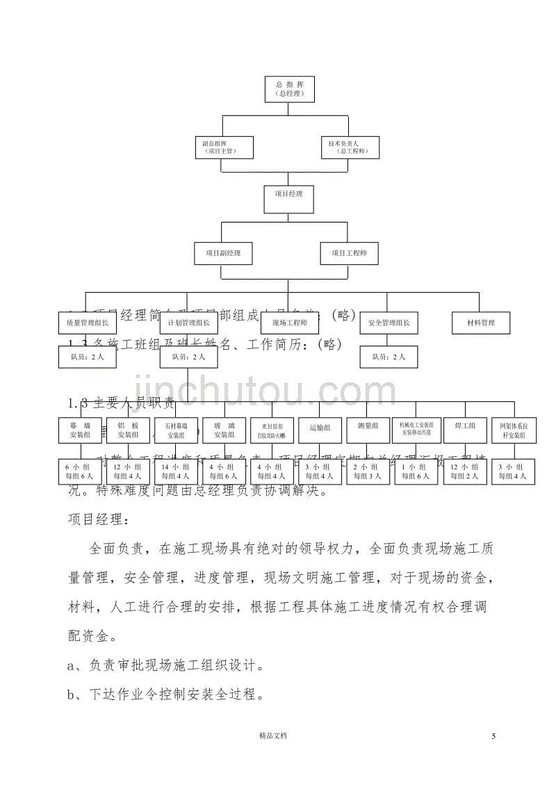 行政楼外装饰工程施工组织设计【GHOE】_第5页