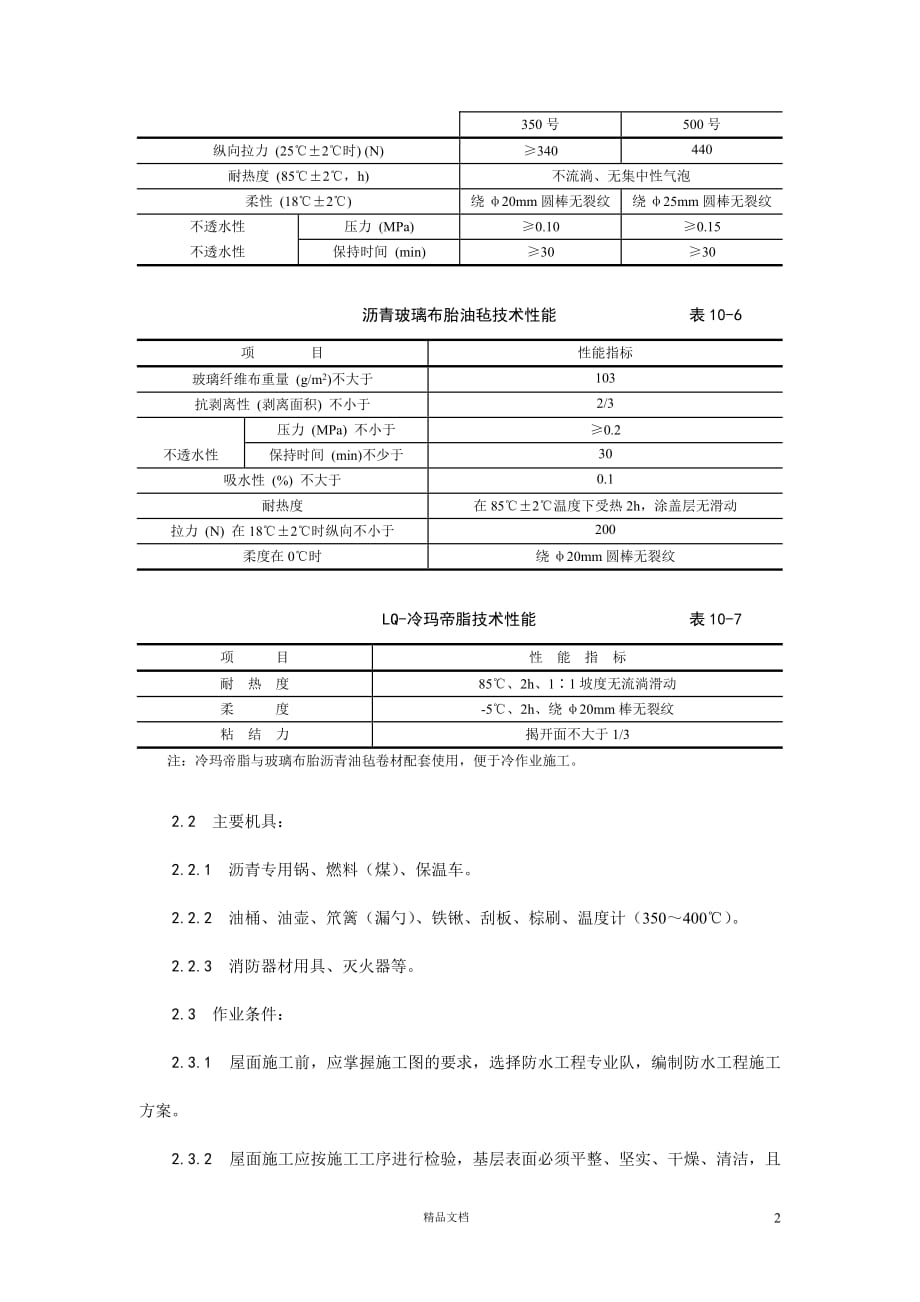 【施工工艺】沥青油毡卷材屋面防水层【施工技术交底】【GHOE]_第2页