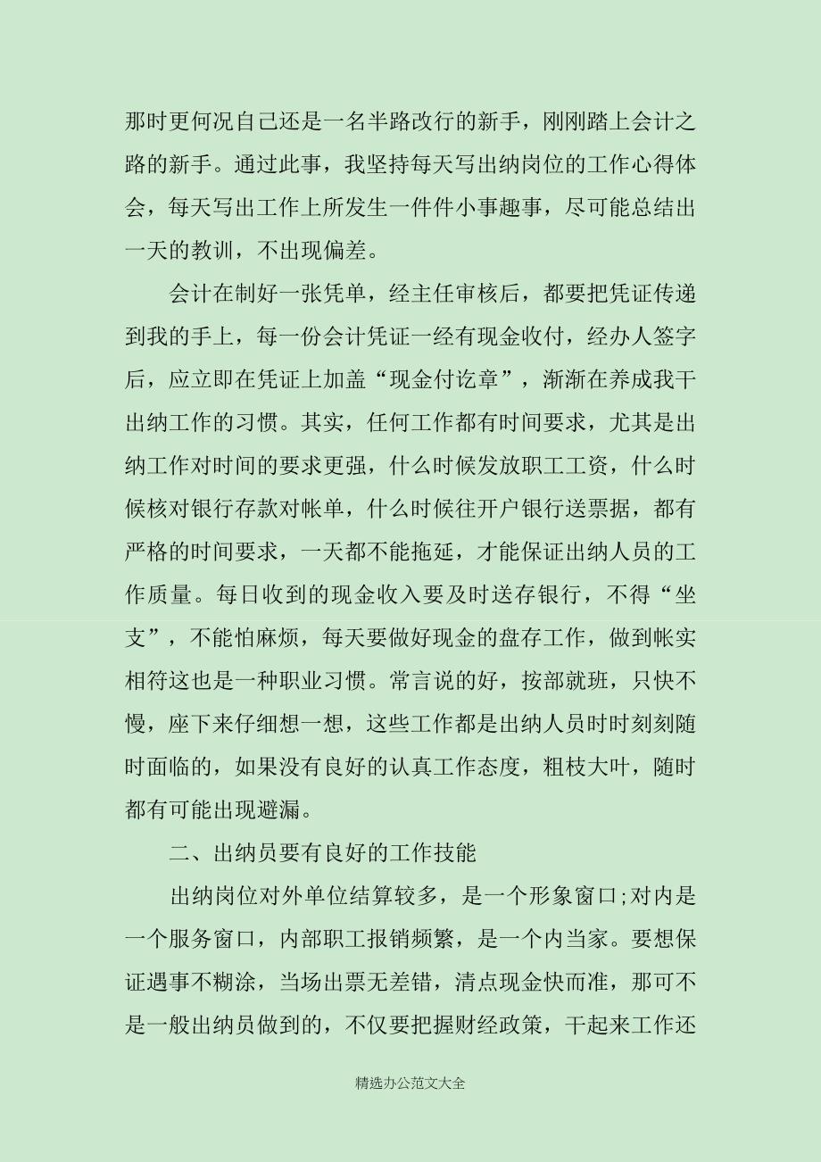 出纳的工作心得_第2页