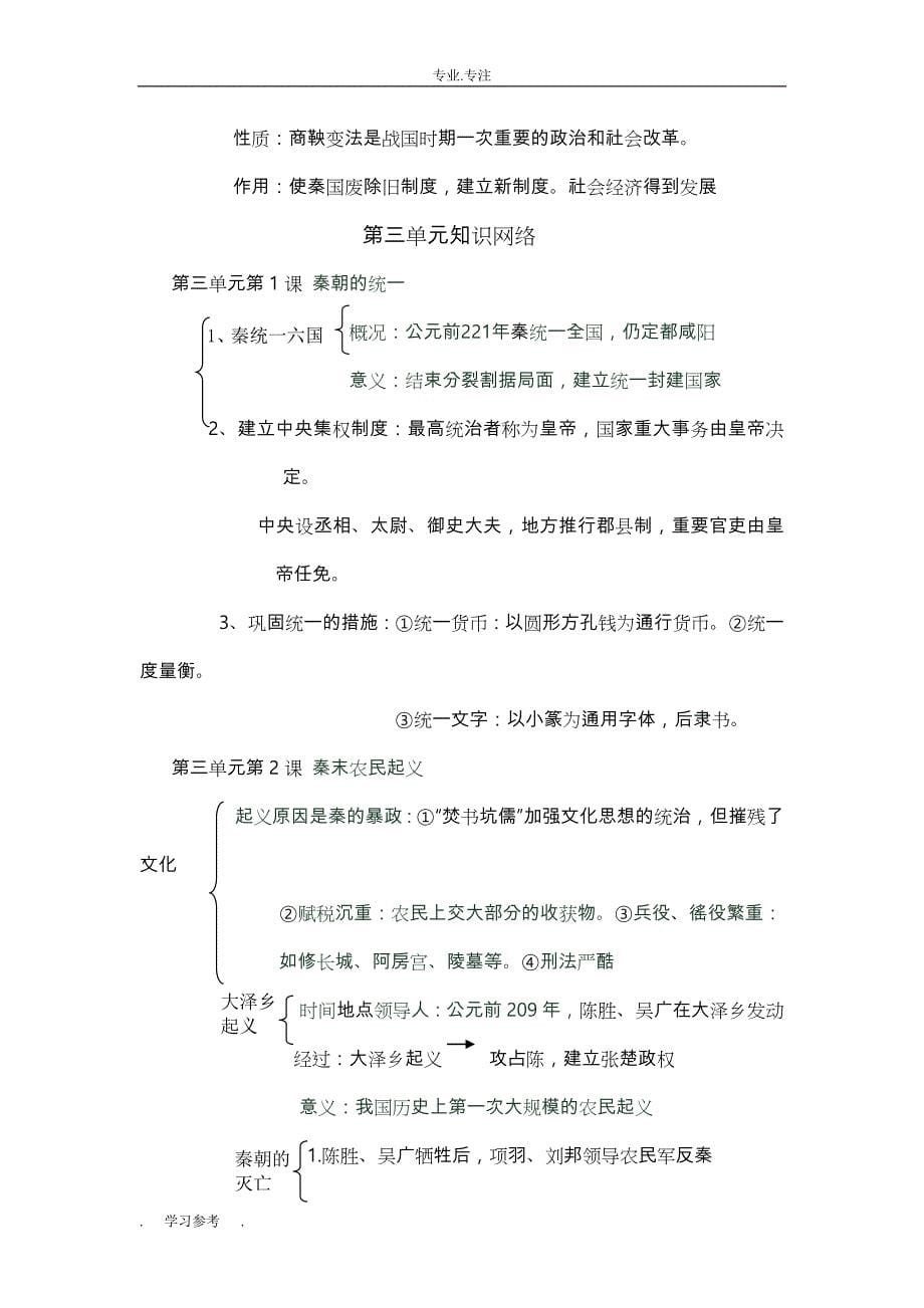 七年级中国历史（上册）知识网络_第5页