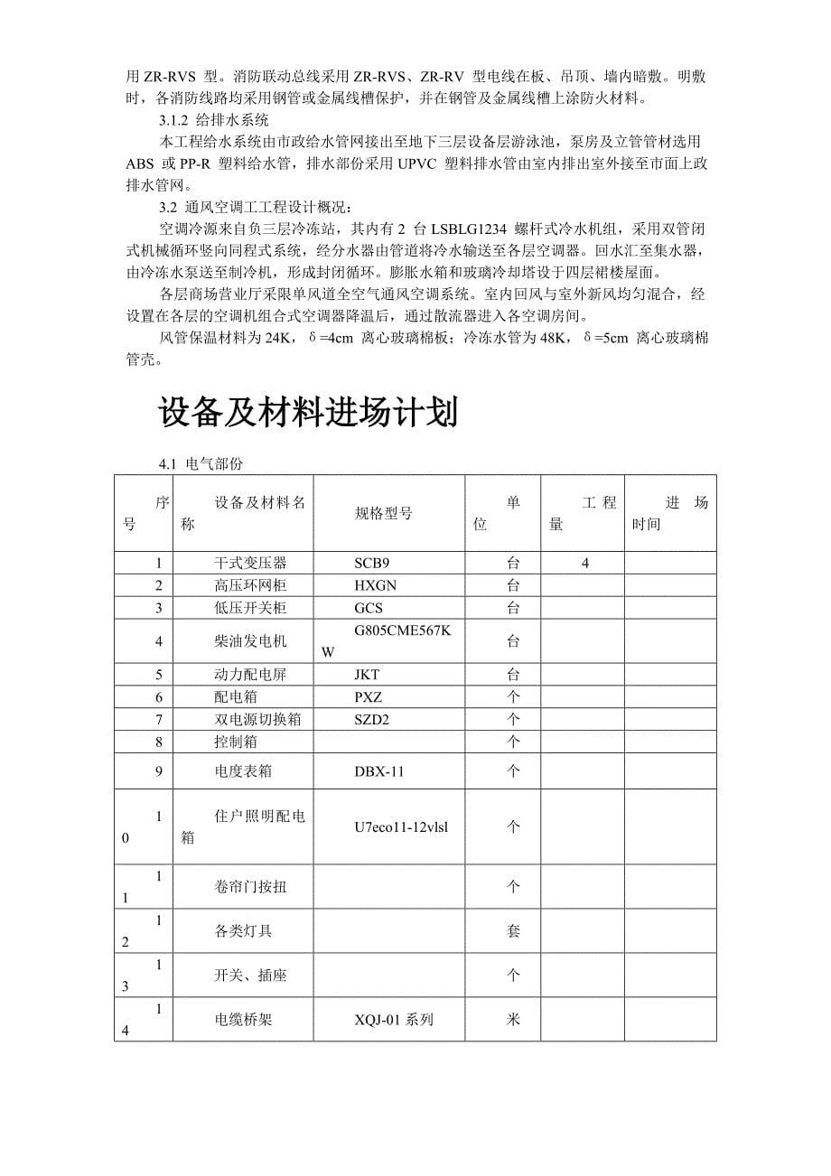 重庆某大厦安装工程施工组织设计【工程类】_第5页