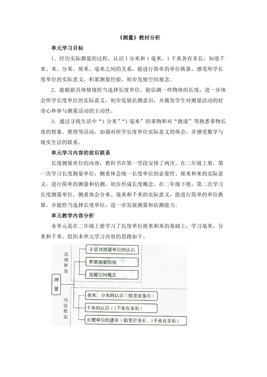 (北师大小学数学)《测量》教材分析_第1页