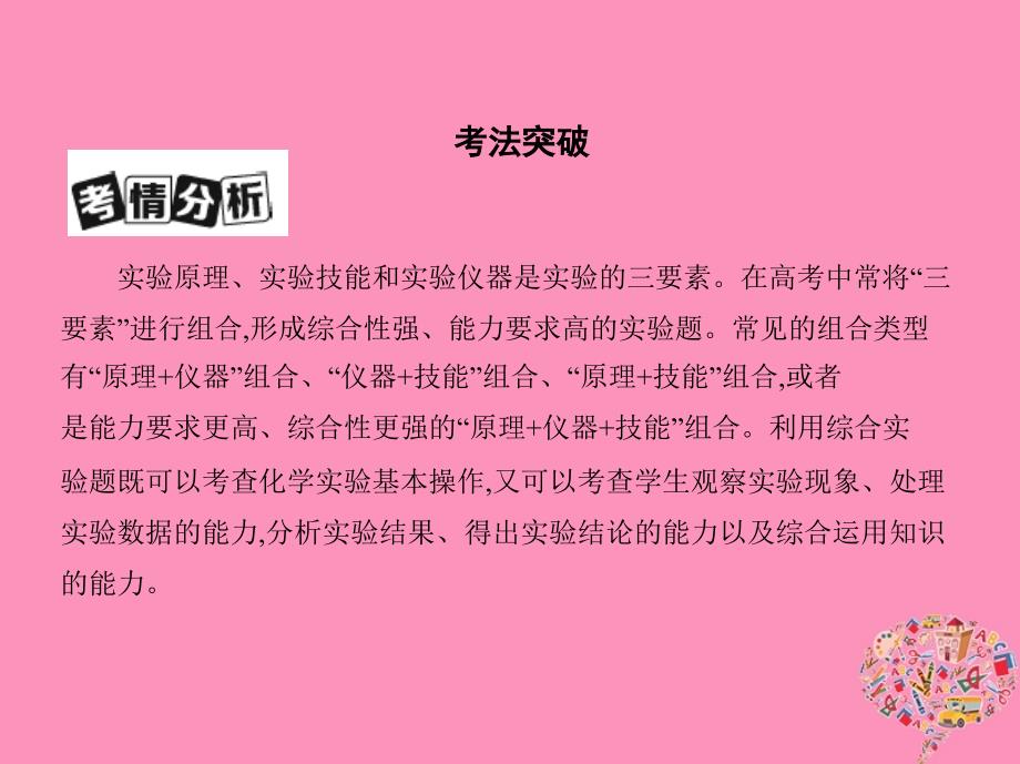 2019版高考化学一轮复习 专项突破五 综合实验题的解题策略课件真题考点解析_第2页