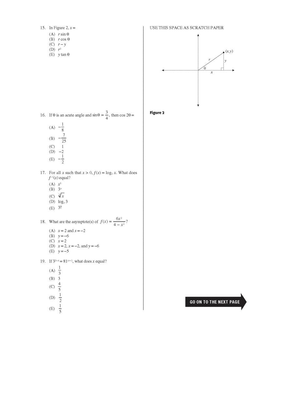 SAT2数学真题2010年5月（含答案）【GHOE】_第5页