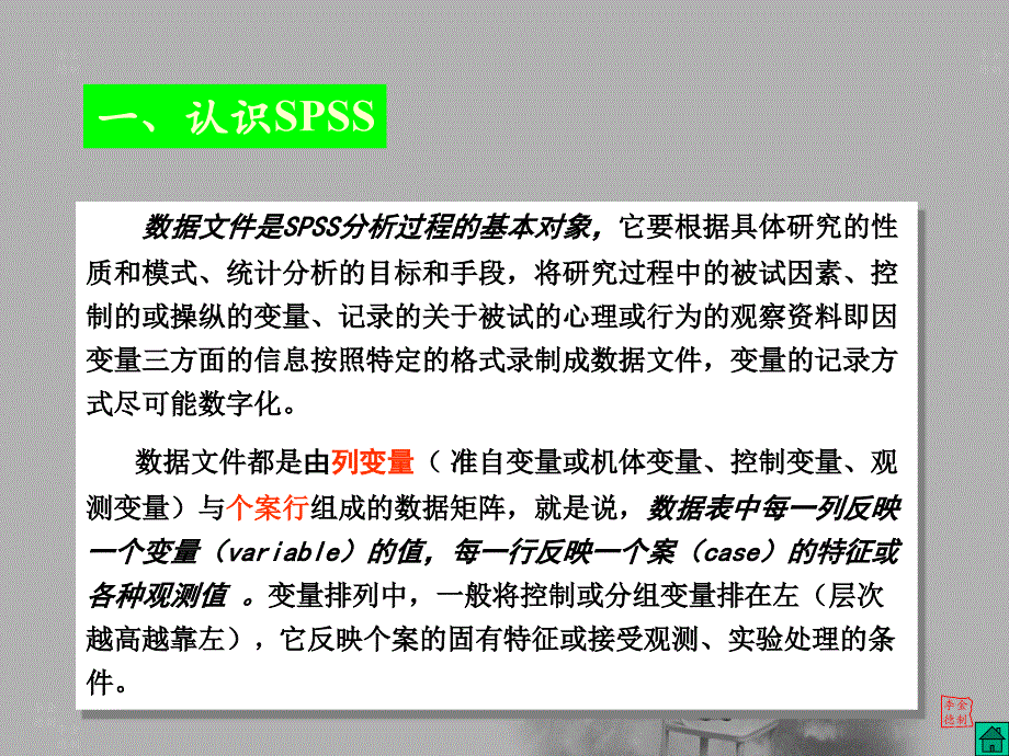 SPSS BASE 教学系统第一章数据文件的建立和编辑要求_第3页