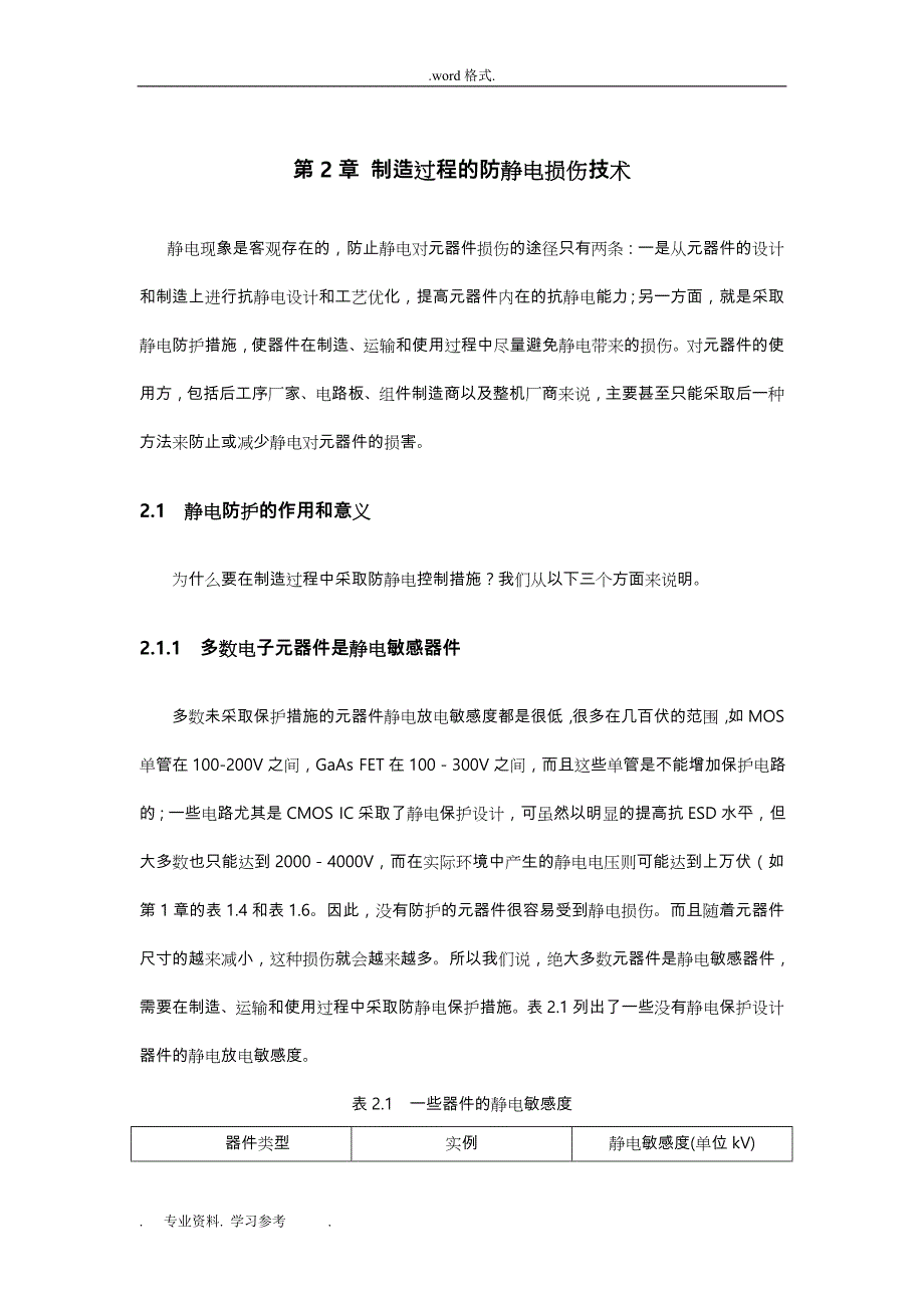 信息产业部电子第五研究所元器件可靠性研究分析中心的电子元器件抗ESD技术讲义DOC_第1页