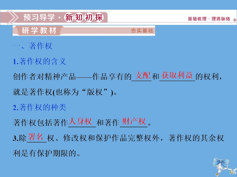 2019-2020学年高中政治 专题二 民事权利和义务 第四框 切实保护知识产权课件 新人教版选修5_第3页