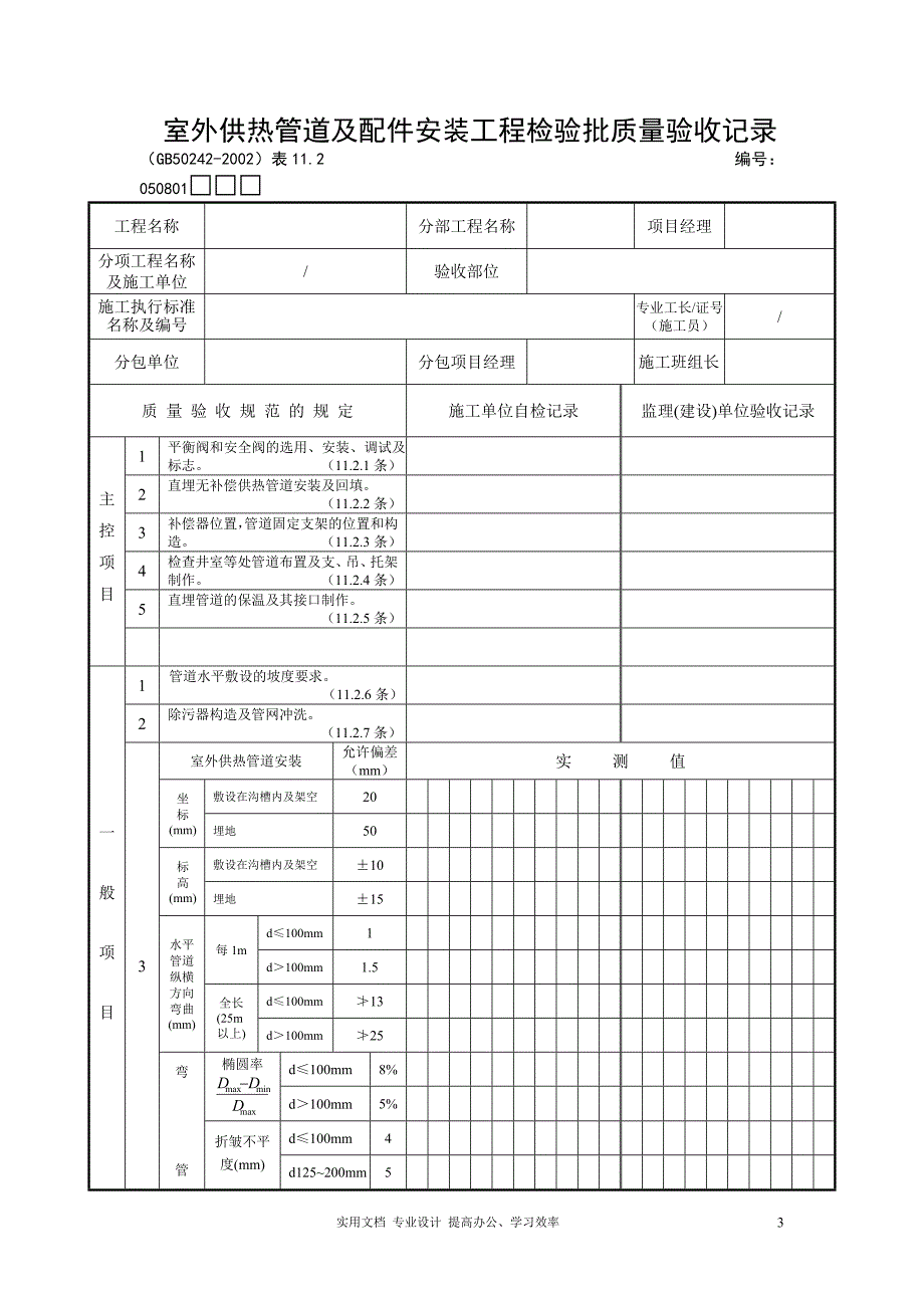 建筑施工质量验收规范检验批检查表(5)-_第3页