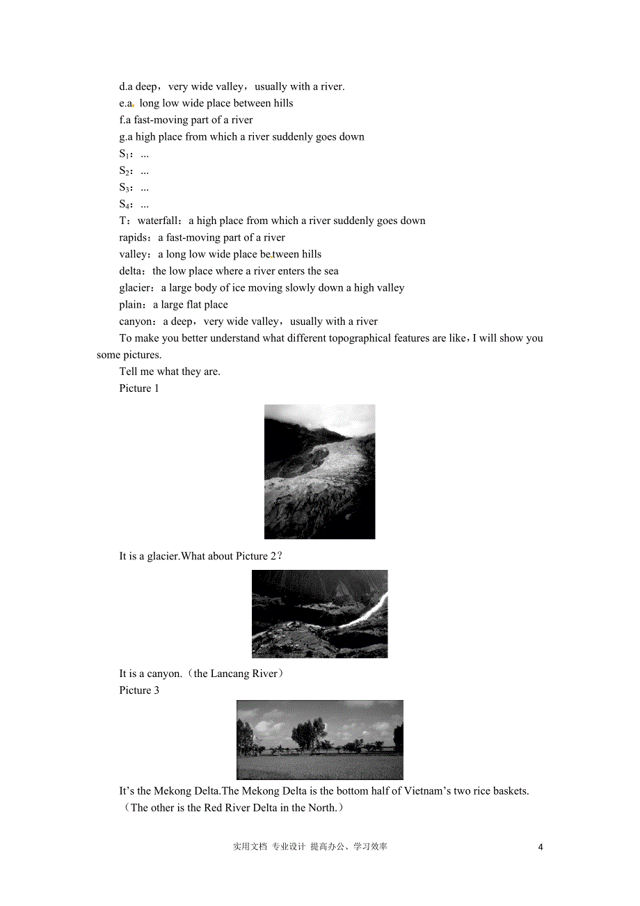 人教版新课标高中英语必修1全套教案---必修一（Unit3 Travel journal the 1st period）_第4页