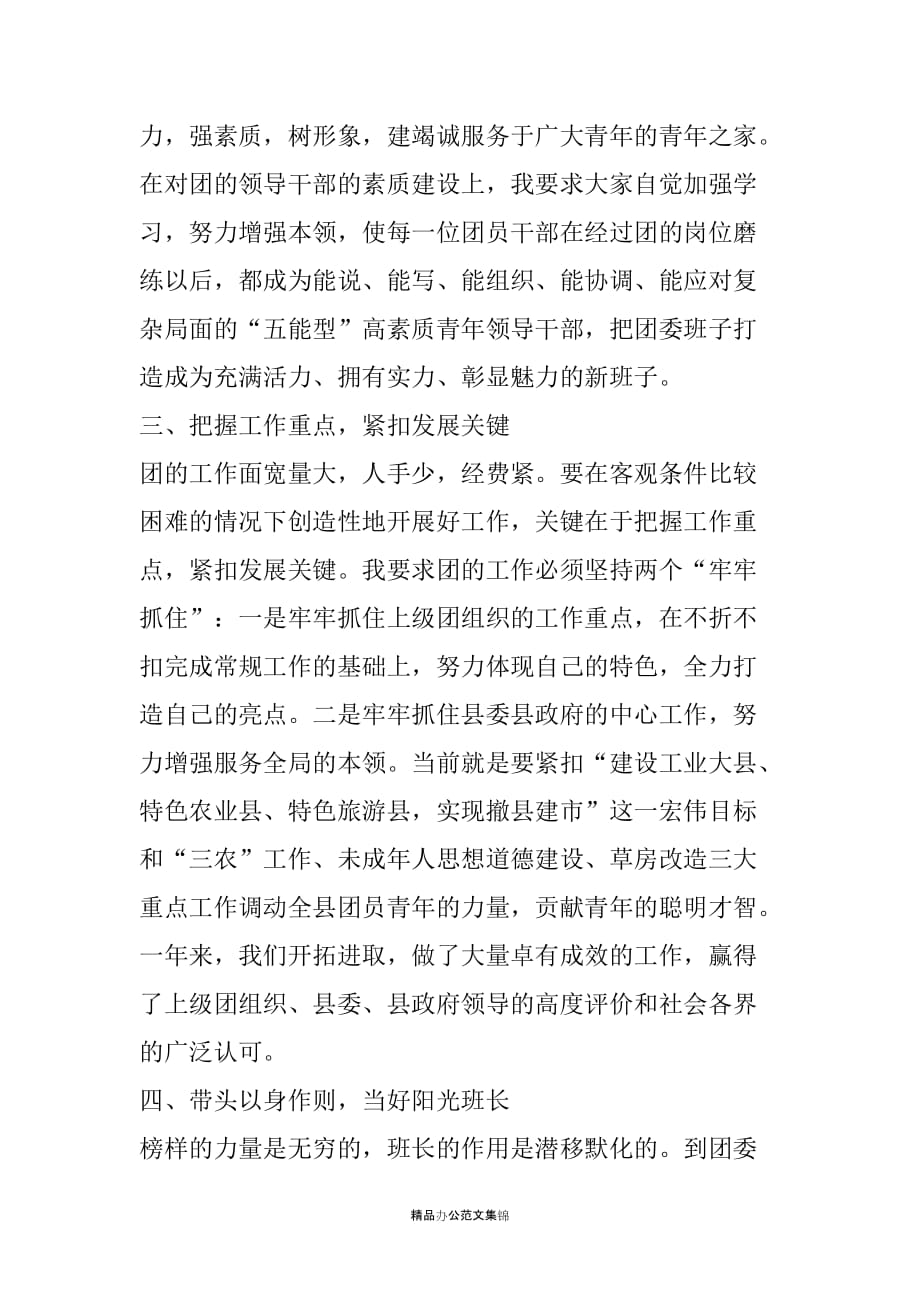 20XX年述职报告——团县委书记_第2页