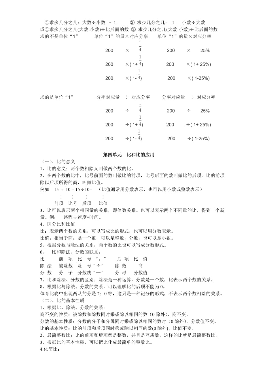 最新版2016新人教版六年级上册数学知识点含补充_第4页