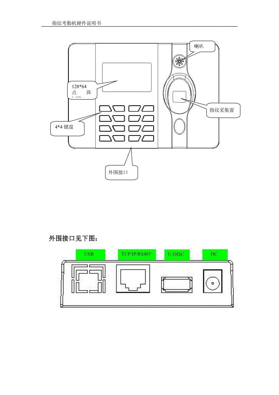 【新编】指纹考勤机硬件说明书.doc_第5页