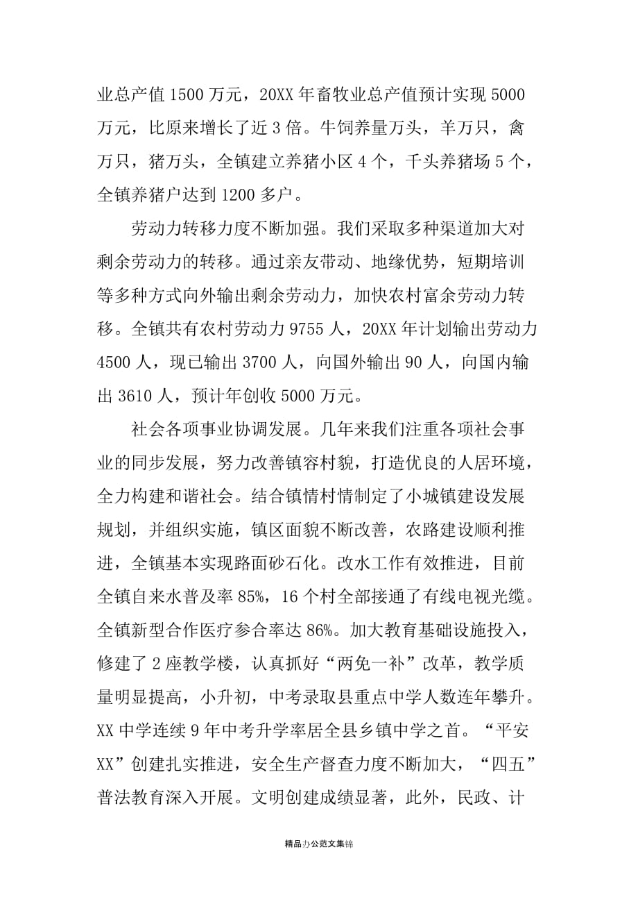 在中国共产党XX镇第X次代表大会上的工作报告_第3页