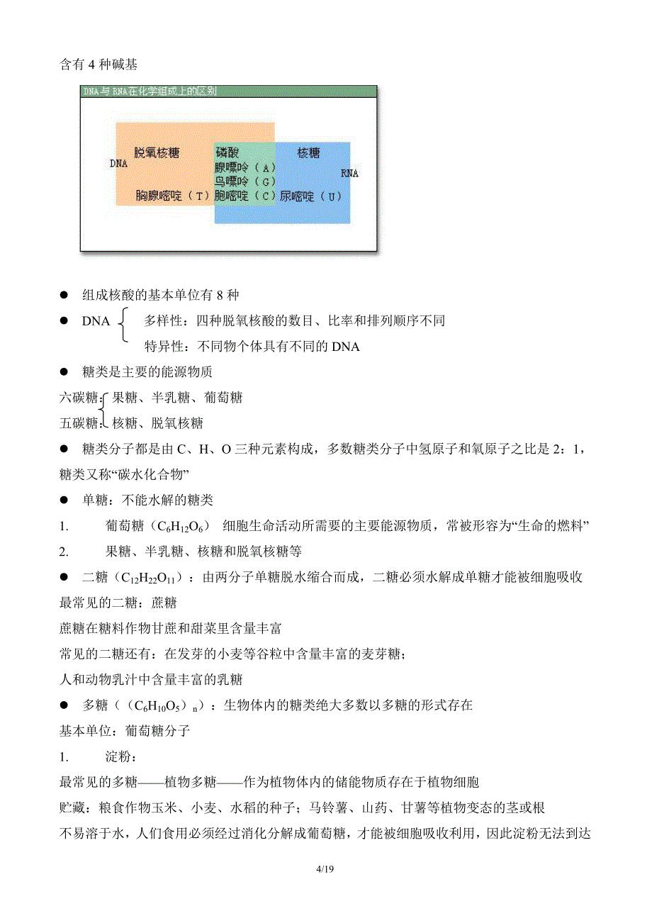 高生物必修1《分子与细胞》知识点总结_第4页