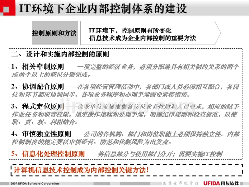 用友ERP系统对于企业内控要求解决方案_第5页