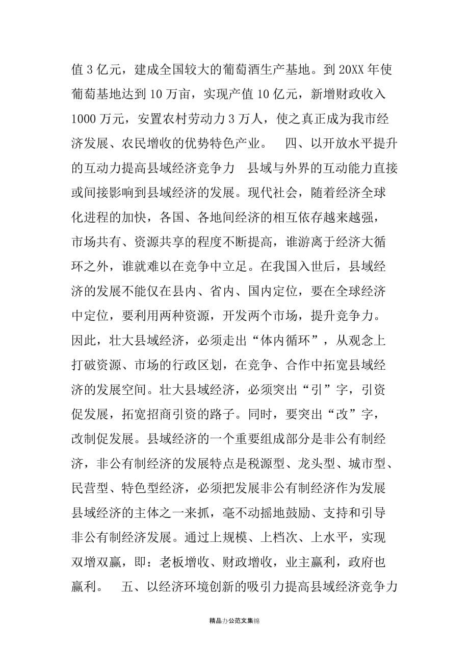 关于提高县域经济竞争力的发言材料_第5页