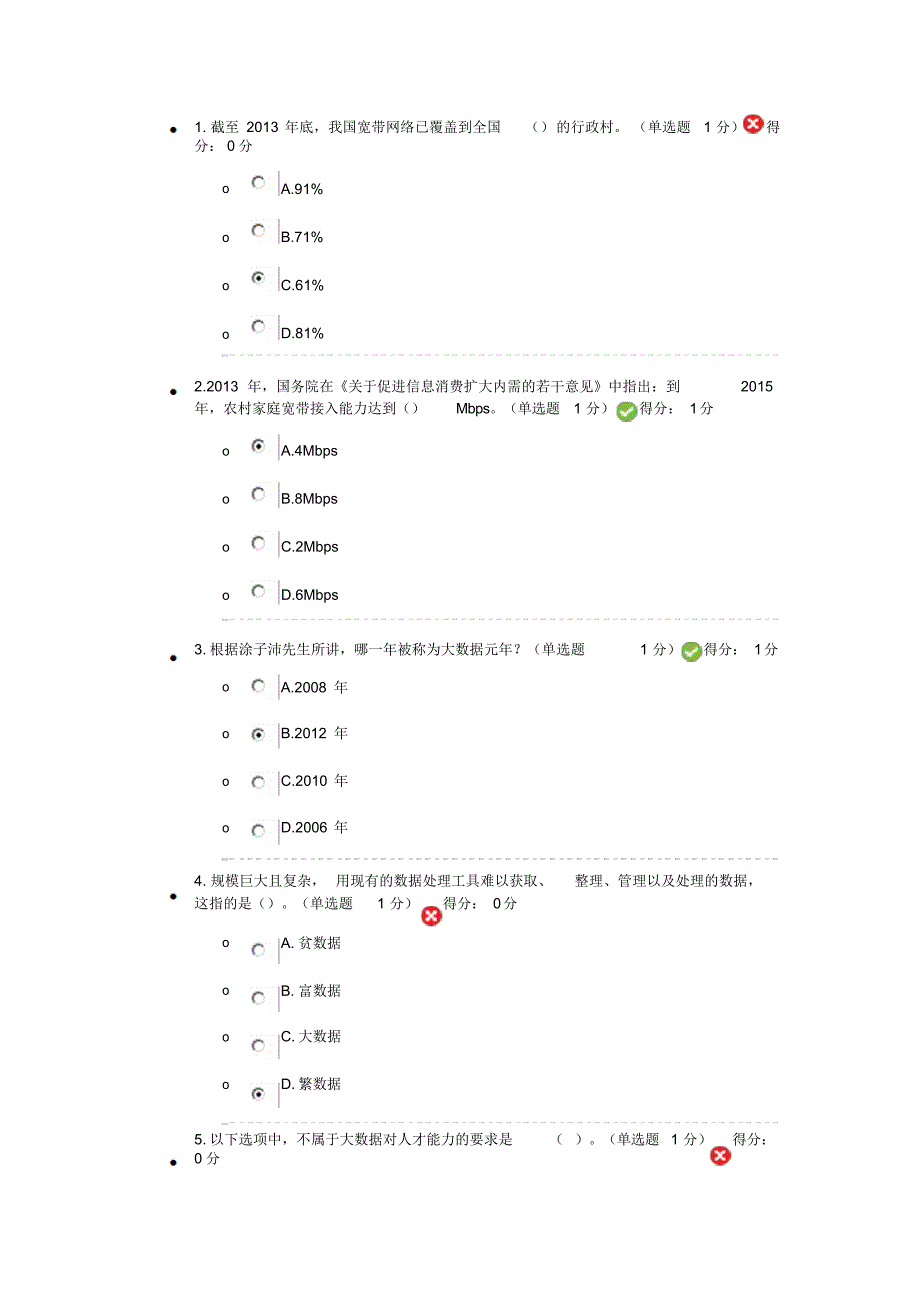 最新版贵州省专业技术人员在线学习平台考试试卷_第1页