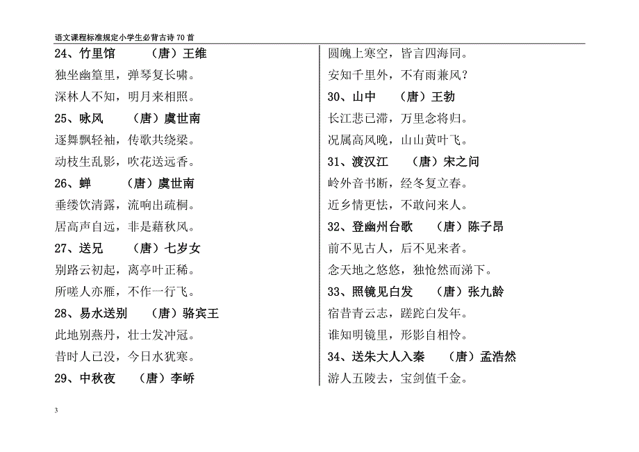 小学必背古诗300首_第3页