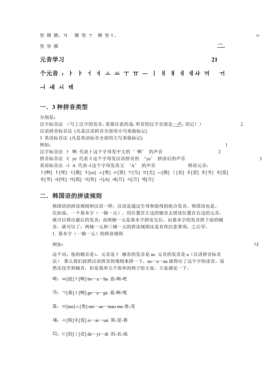 韩语发音的基本的规则(我的第份启蒙资料)_第3页