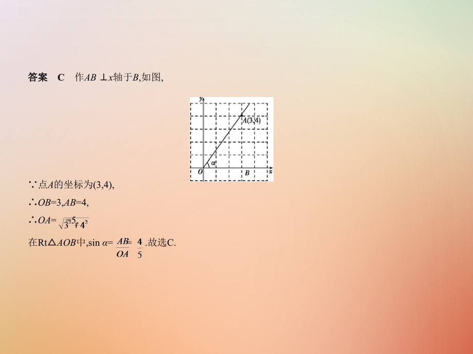 （湖南专版）2019学年中考数学一轮复习 第六章 空间与图形 6.3 解直角三角形（试卷部分）课件教学资料_第4页