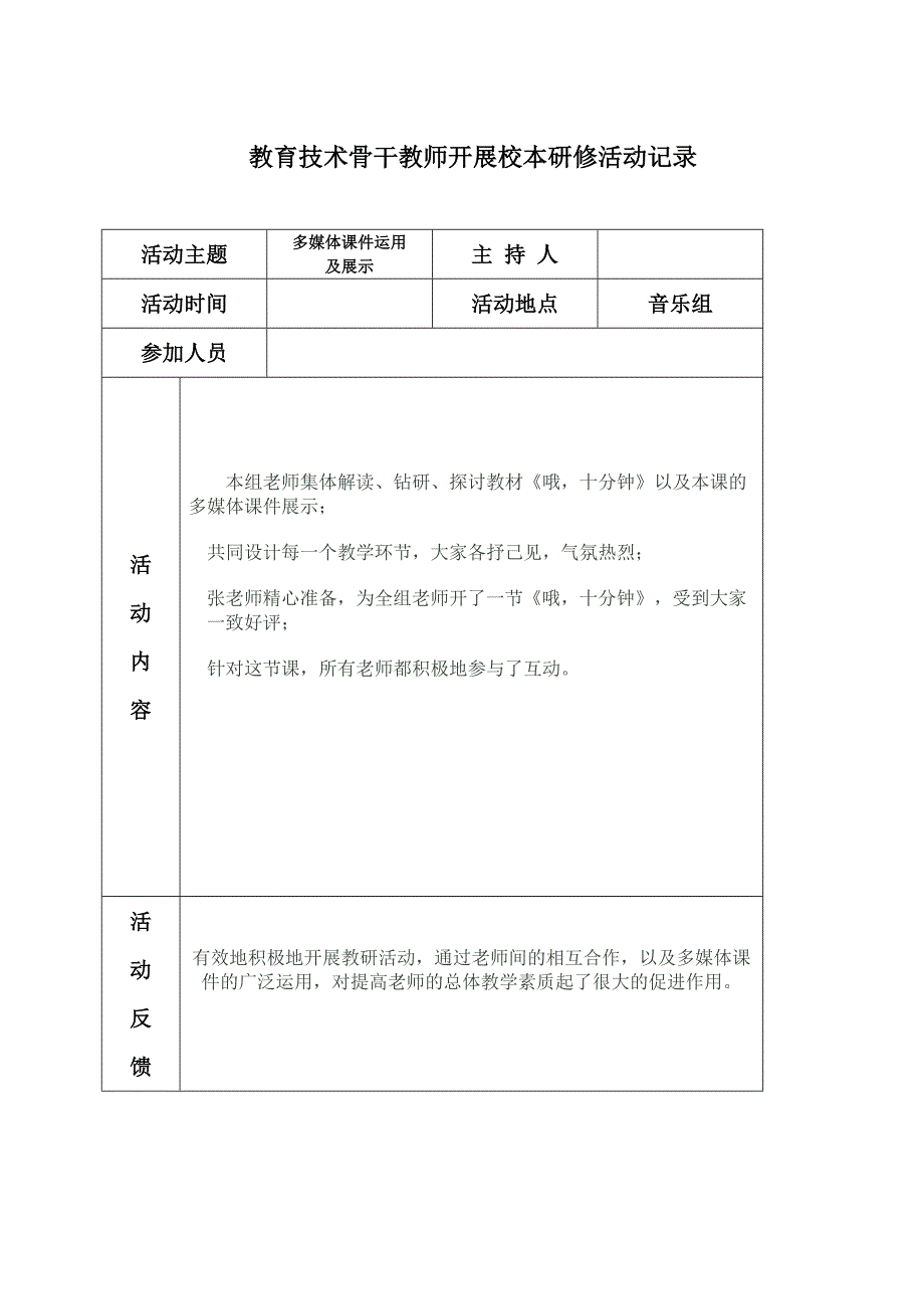 教师开展校本研修活动记录_第2页