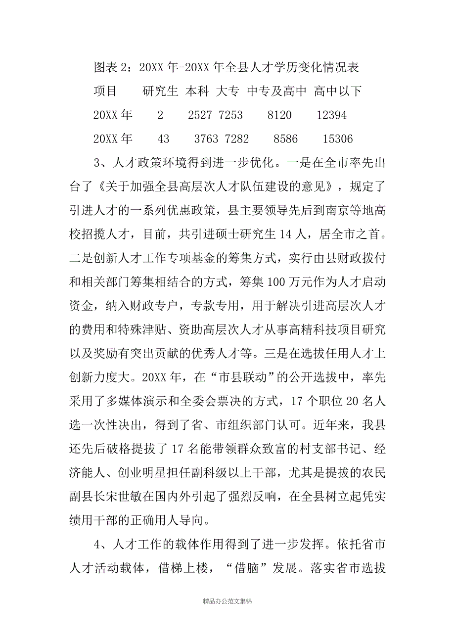 某县人才队伍建设的调研报告_第3页