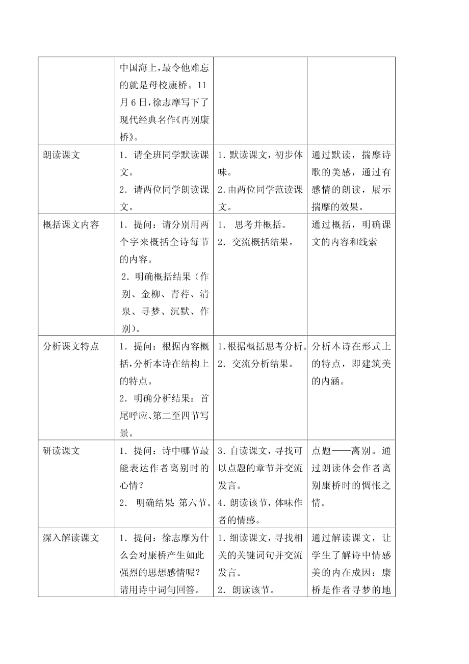 再别康桥教学设计（教案八）_第2页