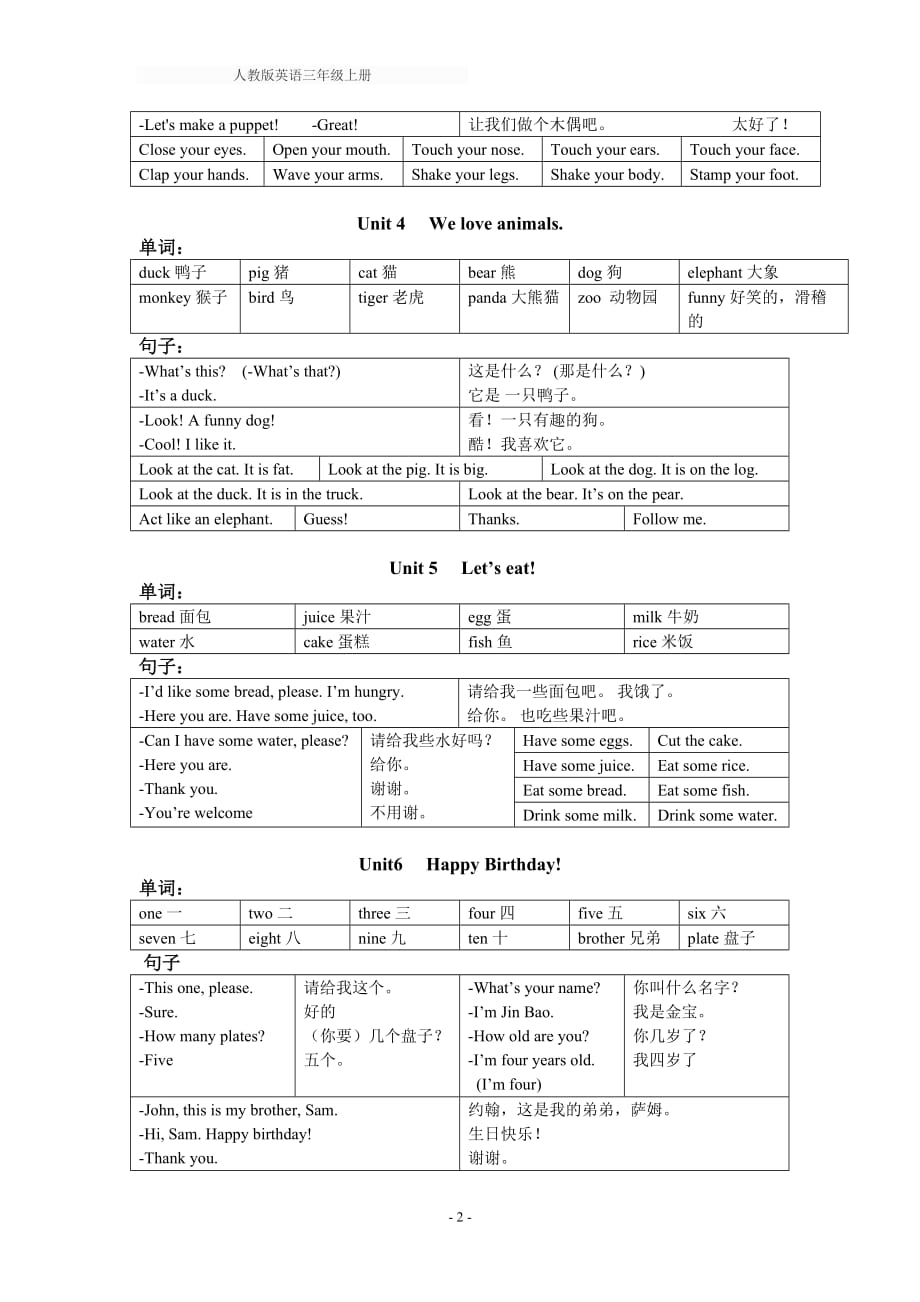 人教版三年级上下册英语_第2页