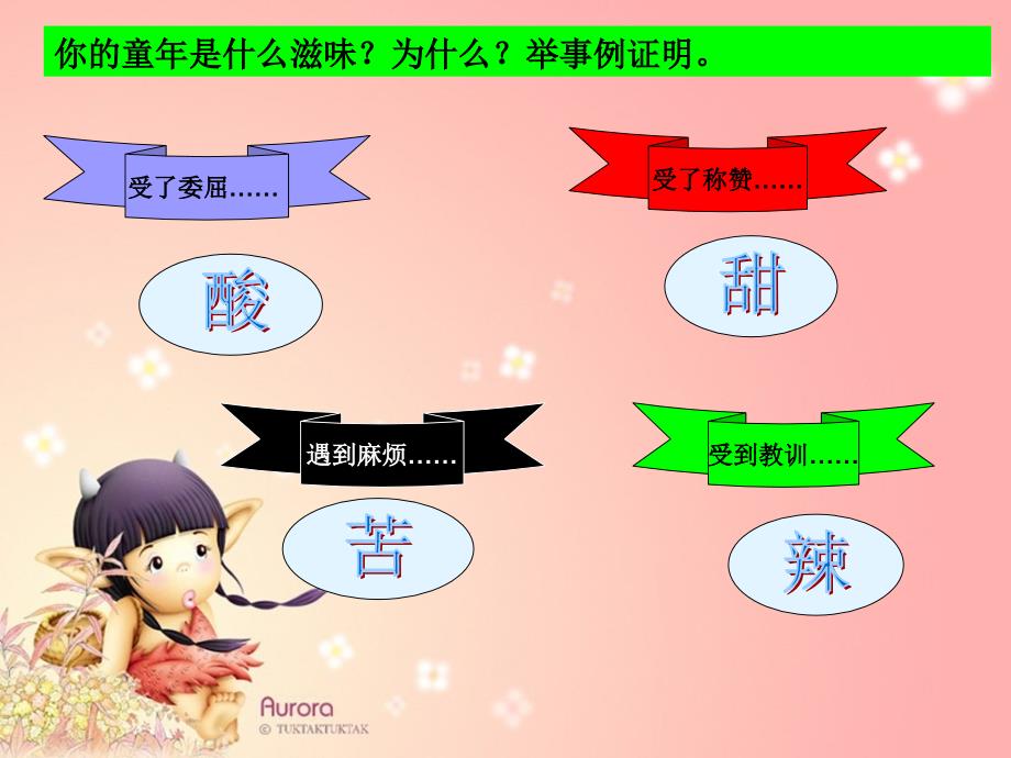 小学作文训练系列（成套）课件之第十课童年滋味_第2页