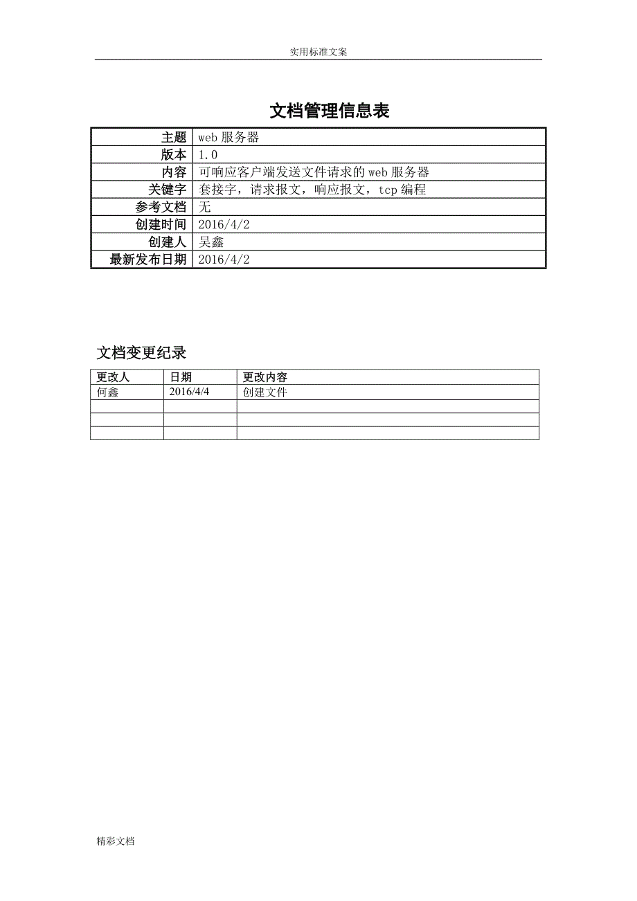 软件开发设计文档实用模板_第2页