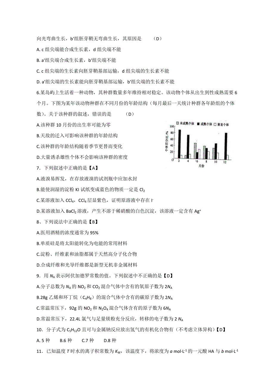 2012年全国新课标高考理综试题及答案_第2页