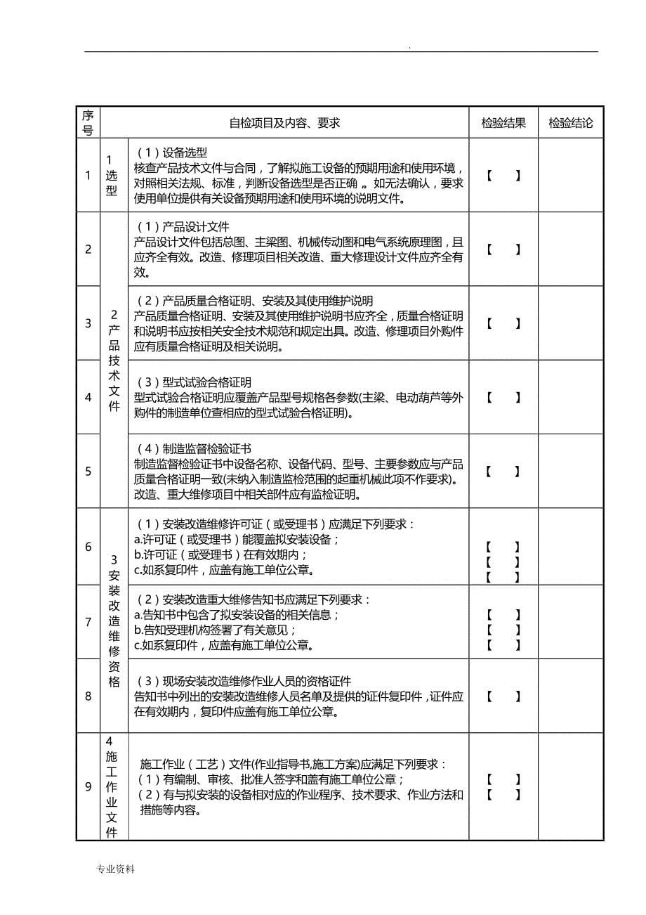 门式起重机自检报告_第5页