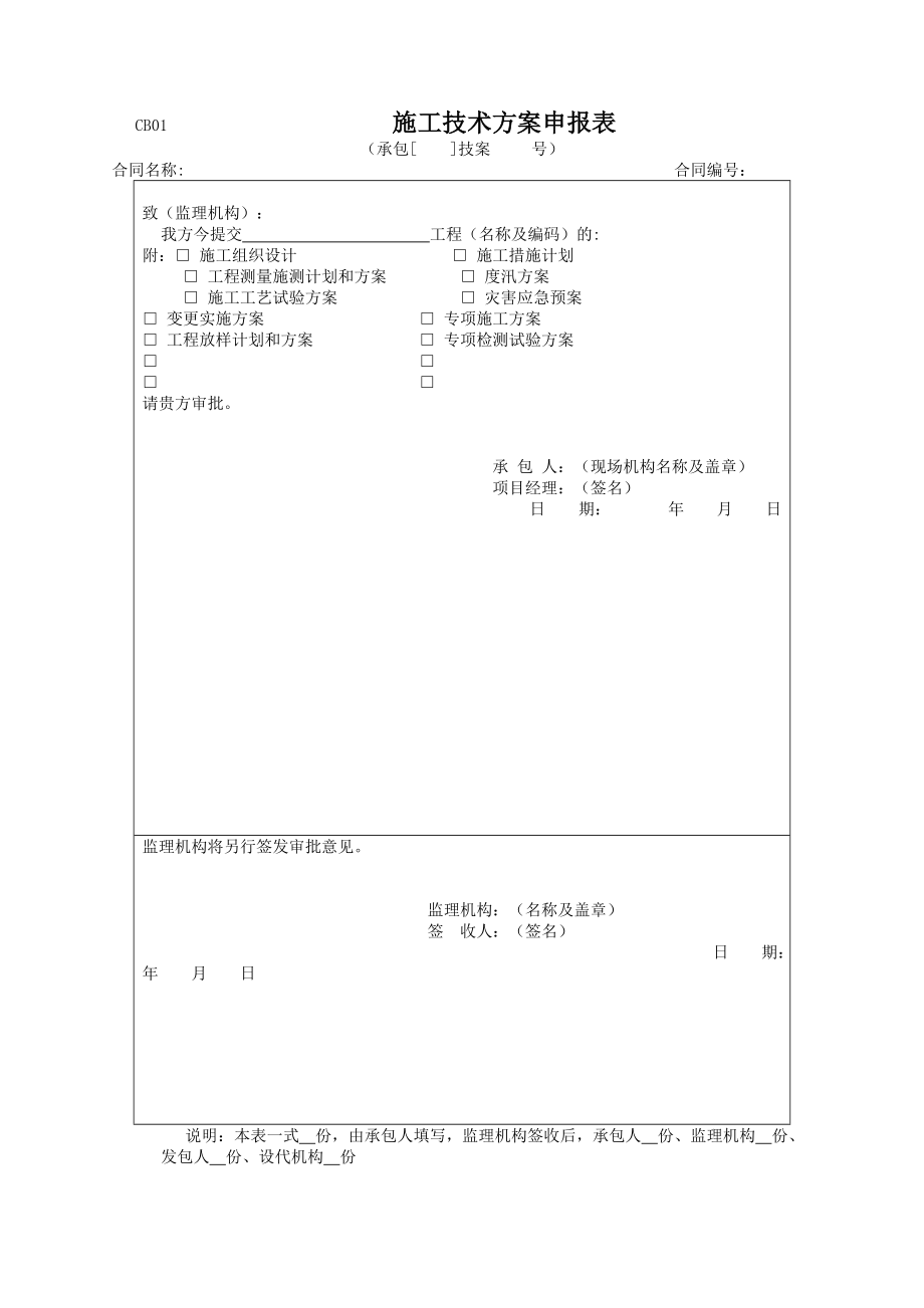 水利水电施工监理规范SL288-2014表格_第4页