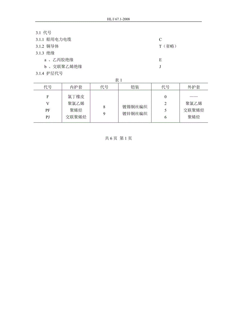 额定电压0.6_1kV及以下1mm2船用电力电缆技术条件_第4页