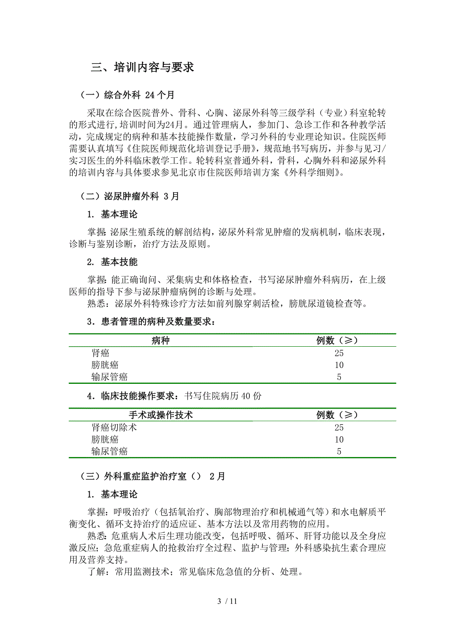 肿瘤外科专科医师一体化培训细则版_第3页