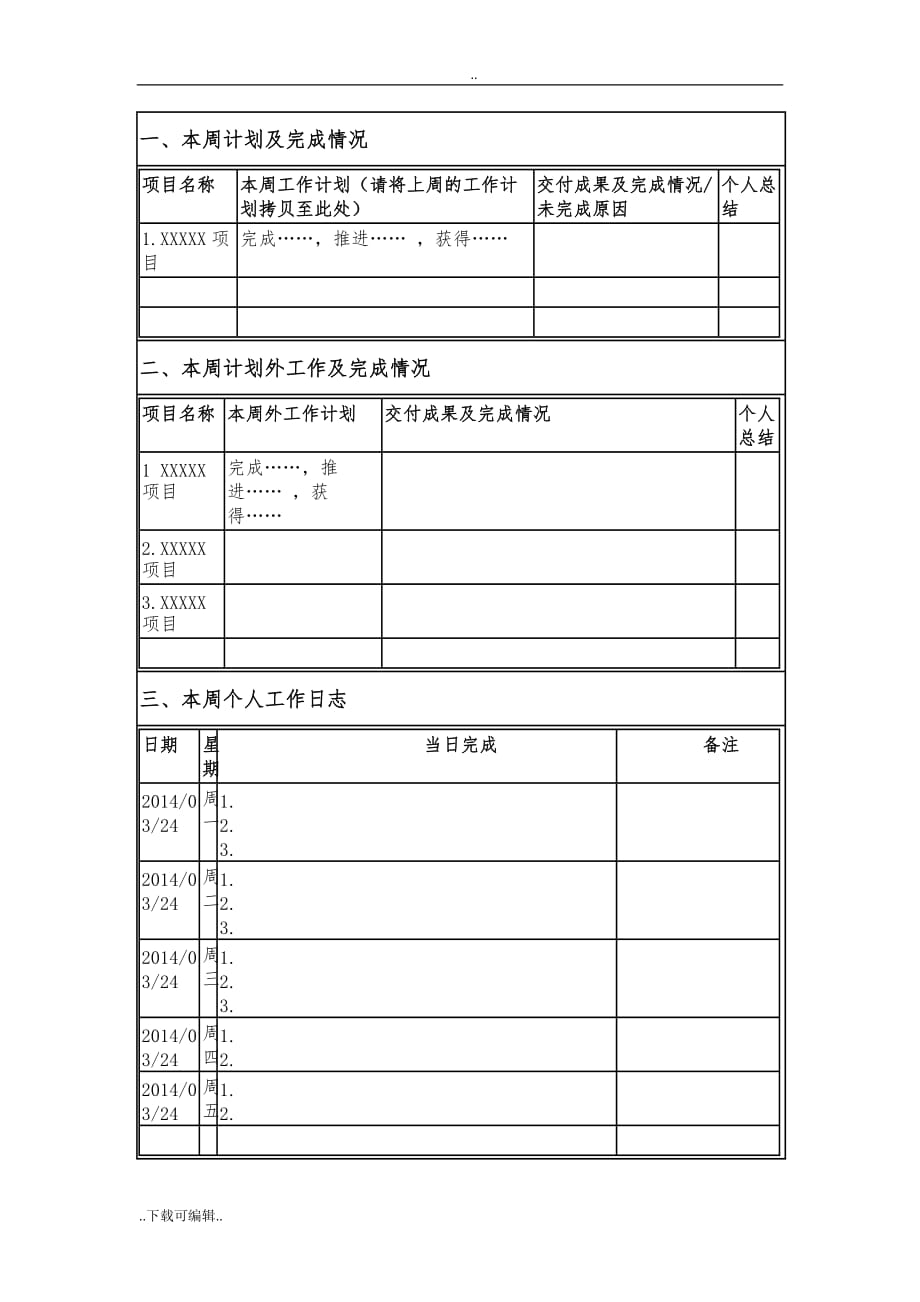 每日工作计划总结模板_第3页