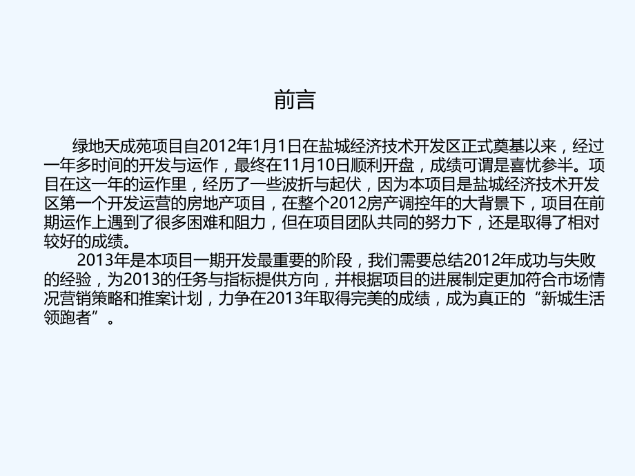 盐城绿地·天成苑2012年度营销总结和2013年度营销推广策略_第2页