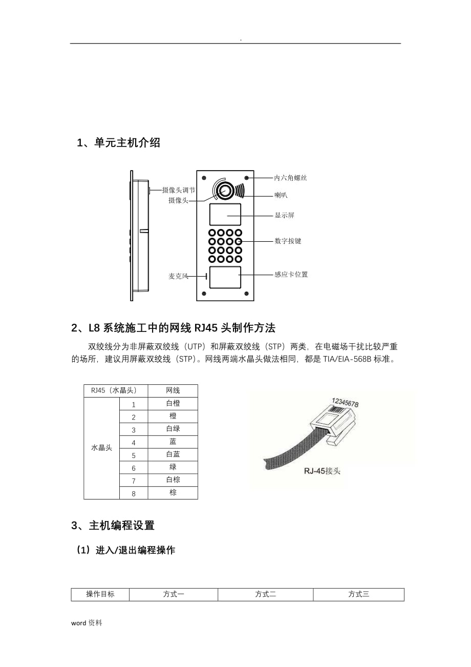 立林L8智能化的可视对讲系统简易说明书_第2页