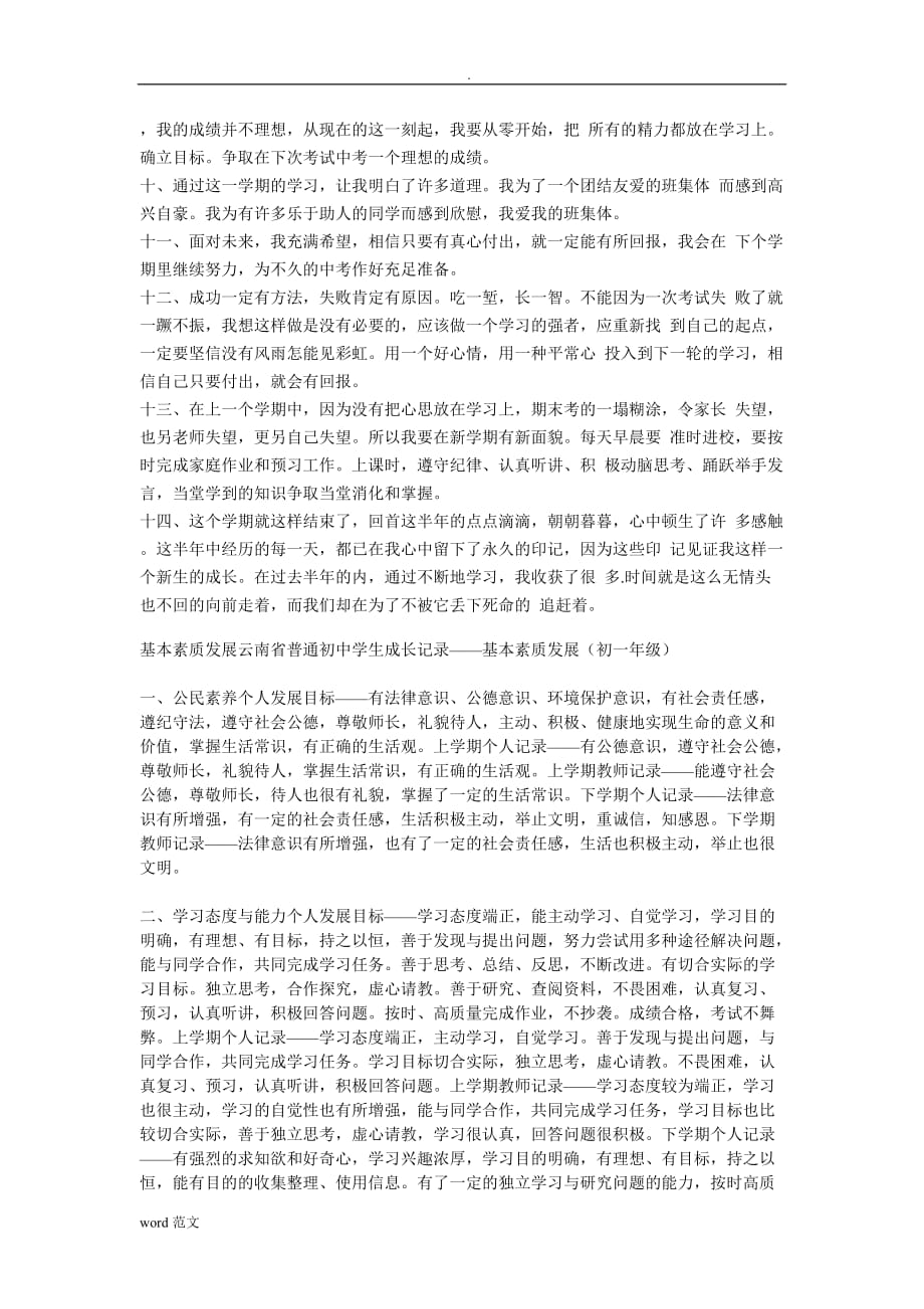 学生自我反思评价_第2页