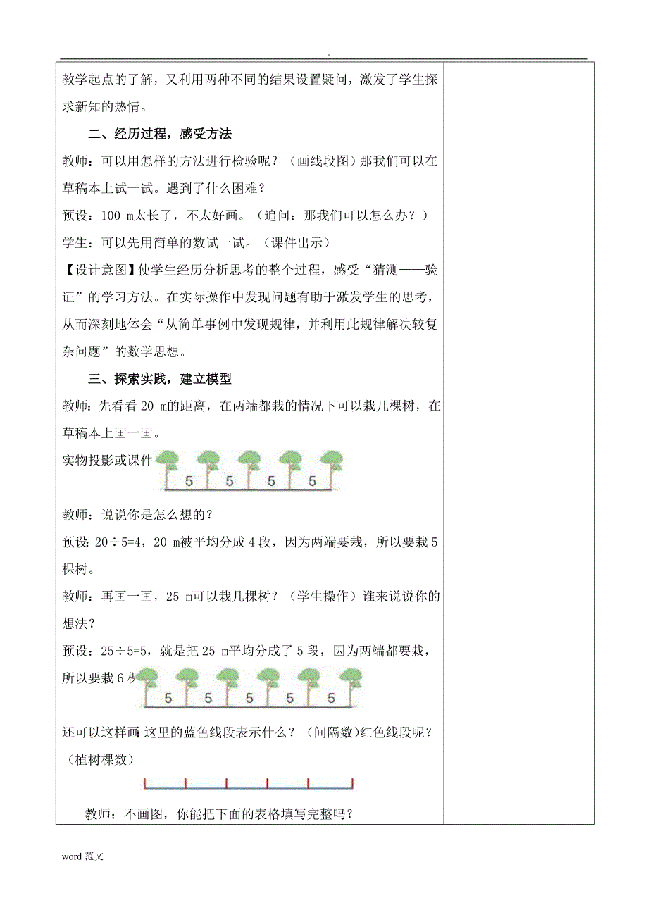 植树问题-教学设计_第2页