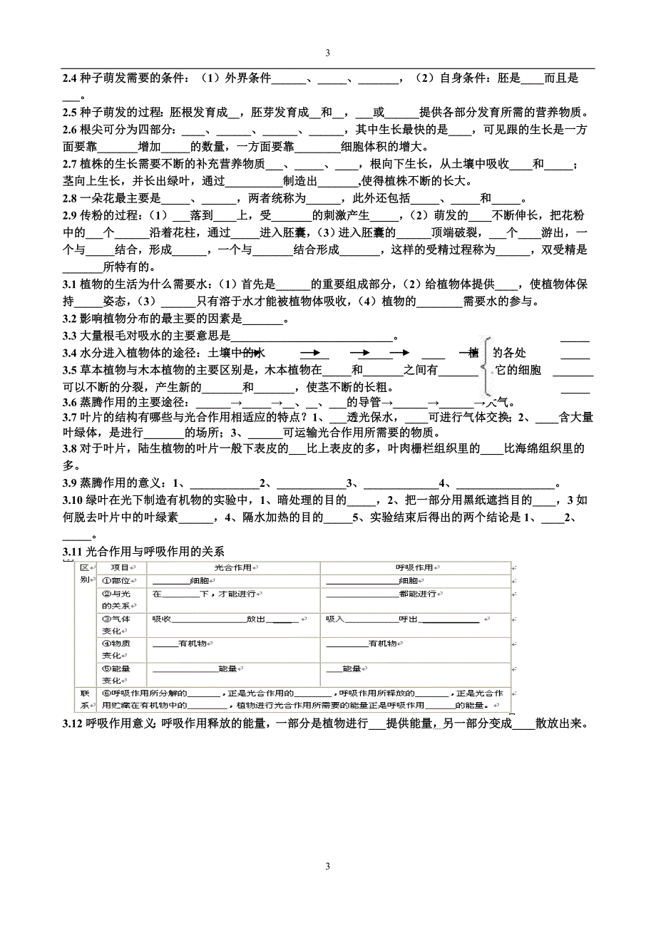 人教版 七、八年级生物知识点总结_第4页