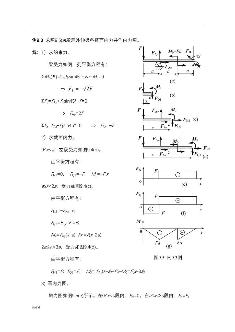 梁的平面弯曲与微分方程公式_第5页