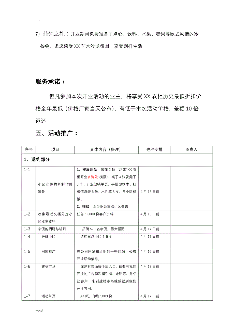 家具行业开业活动及方案_第3页