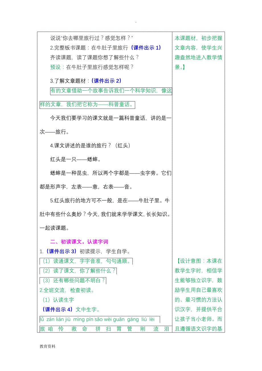 在牛肚子里旅行教案作业题_第2页