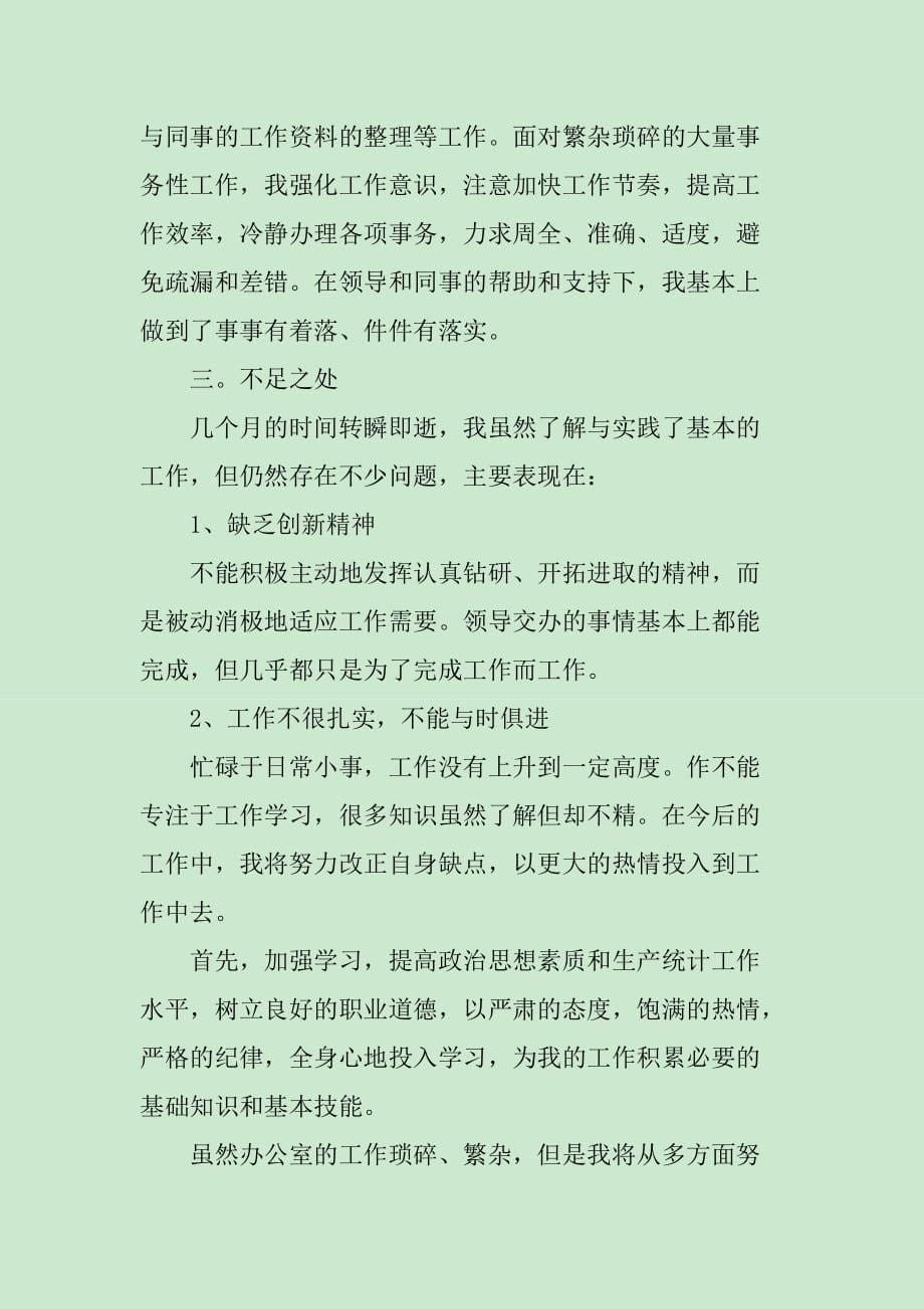 统计员试用期工作总结3篇_第5页