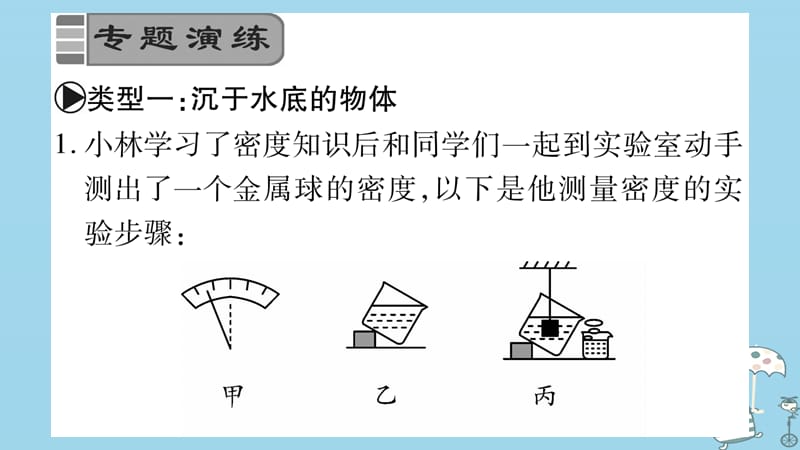 2019年初二物理上册 小专题5 密度的测量习题课件 教科版教学资料_第3页