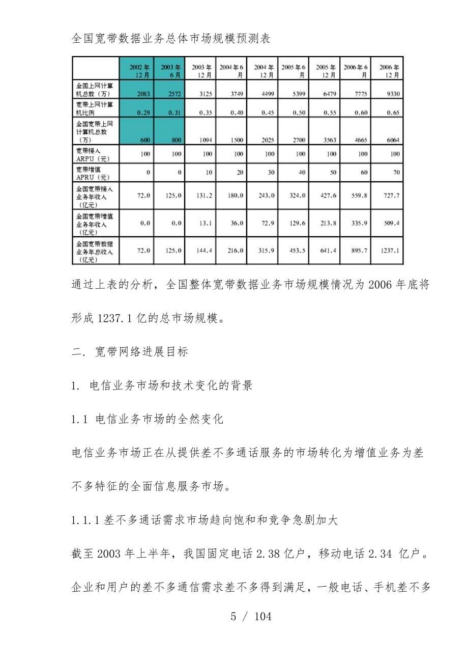 公众宽带网络整体策划方案研究报告_第5页